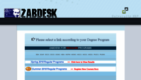What Zabdesk.szabist-isb.edu.pk website looked like in 2018 (5 years ago)