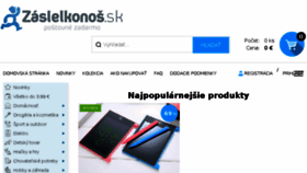 What Zasielkonos.sk website looked like in 2018 (5 years ago)
