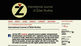 What Zizekstudies.org website looked like in 2018 (5 years ago)