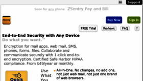 What Zsentry.com website looked like in 2018 (5 years ago)