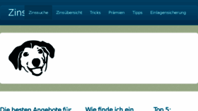 What Zinshund.de website looked like in 2018 (5 years ago)