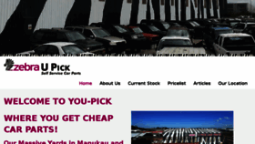 What Zebraupickcarparts.co.nz website looked like in 2018 (5 years ago)