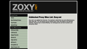 What Zoxy.net website looked like in 2018 (5 years ago)