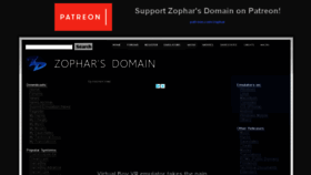 What Zophar.com website looked like in 2018 (5 years ago)