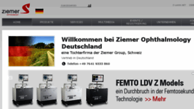 What Ziemerophthalmology.de website looked like in 2018 (5 years ago)