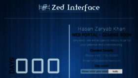 What Zedinterface.com website looked like in 2018 (5 years ago)