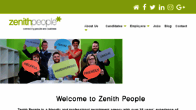 What Zenithpeople.com website looked like in 2018 (5 years ago)