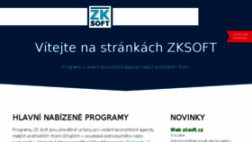 What Zksoft.cz website looked like in 2018 (5 years ago)