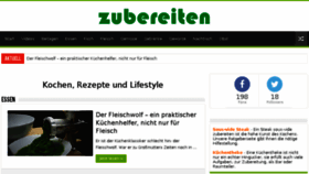 What Zubereiten.com website looked like in 2018 (5 years ago)
