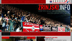 What Zrinjski.info website looked like in 2018 (5 years ago)