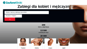 What Zaufanekliniki.pl website looked like in 2018 (5 years ago)