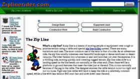 What Ziplinerider.com website looked like in 2018 (5 years ago)