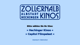 What Zollernalb-kinos.de website looked like in 2018 (5 years ago)