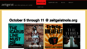 What Zeitgeistnola.org website looked like in 2018 (5 years ago)