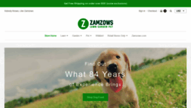What Zamzows.store website looked like in 2018 (5 years ago)
