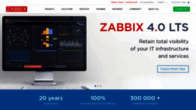 What Zabbix.com website looked like in 2019 (5 years ago)