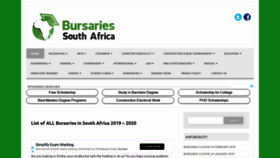 What Zabursaries.co.za website looked like in 2019 (5 years ago)