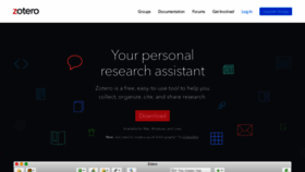 What Zotero.org website looked like in 2019 (5 years ago)