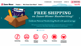 What Zaner-bloser.com website looked like in 2019 (5 years ago)