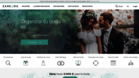 What Zankyou.es website looked like in 2019 (5 years ago)