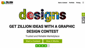 What Zilliondesigns.com website looked like in 2019 (5 years ago)