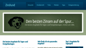 What Zinshund.de website looked like in 2019 (4 years ago)