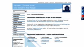 What Zuhause-sicher.de website looked like in 2019 (4 years ago)