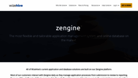 What Zengine.com website looked like in 2019 (4 years ago)