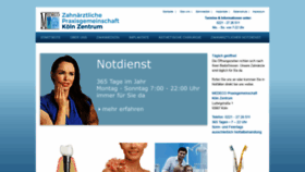 What Zahnklinik-koeln-zentrum.de website looked like in 2019 (4 years ago)