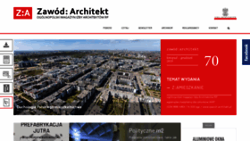 What Zawod-architekt.pl website looked like in 2020 (4 years ago)