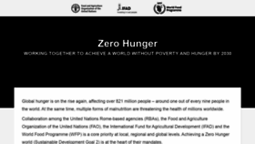 What Zerohunger.world website looked like in 2020 (4 years ago)