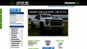 What Zoneoffroad.com website looked like in 2020 (4 years ago)