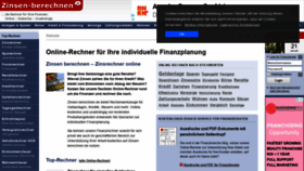 What Zinsen-berechnen.de website looked like in 2020 (4 years ago)