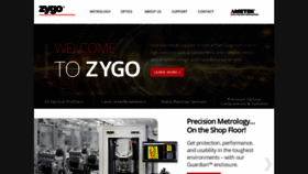 What Zygo.com website looked like in 2020 (4 years ago)