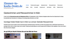 What Zimmer-in-koeln-deutz.de website looked like in 2020 (4 years ago)