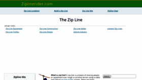What Ziplinerider.com website looked like in 2020 (4 years ago)