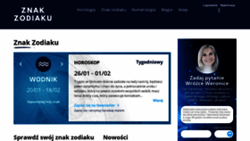 What Znakzodiaku.pl website looked like in 2020 (4 years ago)