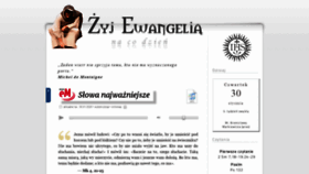 What Zyjewangelia.net website looked like in 2020 (4 years ago)