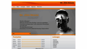 What Zahnkrause.com website looked like in 2020 (4 years ago)
