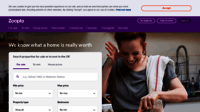 What Zoopla.co.uk website looked like in 2020 (4 years ago)