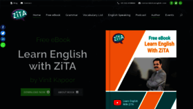 What Zitaenglish.com website looked like in 2020 (4 years ago)