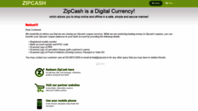 What Zipcash.in website looked like in 2020 (4 years ago)