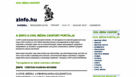 What Zinfo.hu website looked like in 2020 (4 years ago)