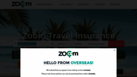 What Zoomtravelinsurance.com.au website looked like in 2020 (4 years ago)