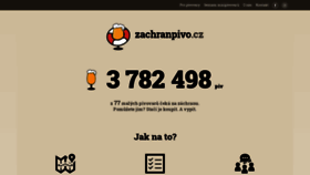 What Zachranpivo.cz website looked like in 2020 (4 years ago)