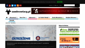 What Zambrowiacy.pl website looked like in 2020 (4 years ago)