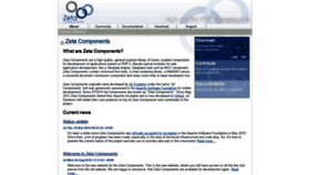 What Zetacomponents.org website looked like in 2020 (4 years ago)