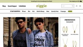 What Ziggie.com website looked like in 2020 (4 years ago)