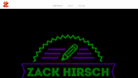 What Zackhirsch.com website looked like in 2020 (4 years ago)