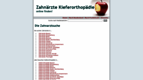 What Zahnaerzte-kieferorthopaedie.de website looked like in 2020 (4 years ago)